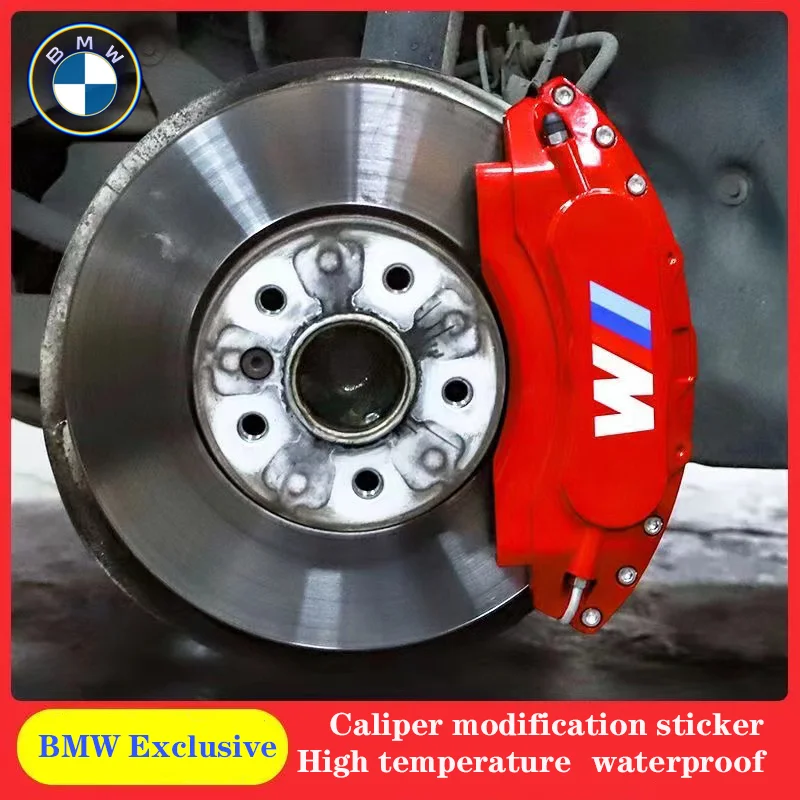 6PCS รถเบรค Caliper สติกเกอร์ทนความร้อนสําหรับ M Bmw X1 X3 X5 X6 X7 E30 E90 M3 E84 E83 F25 E91 E60 F15 F16 E70 F30 F20