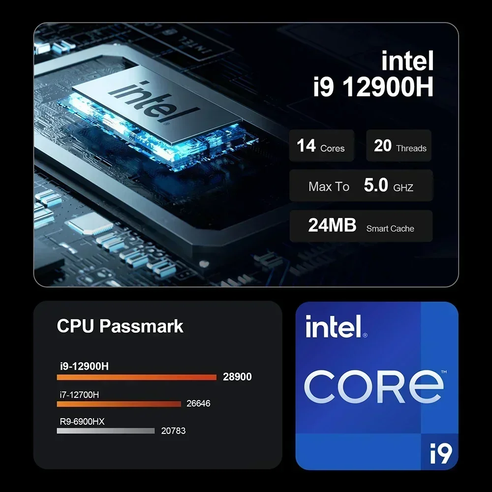 Chatreey G2 Mini PC Intel Core i9 12900H i7 12700H con Nvidia RTX 3050 ordenador de escritorio para juegos PCIE 4,0 Wifi 6 BT5.0 Windows 11