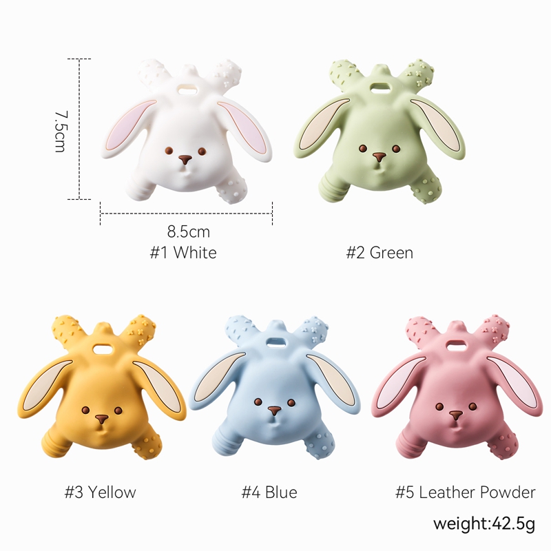 TeWindsor-Jouets de dentition en silicone pour bébé, lapin de dessin animé, jouets pour tout-petits, 0 à 12 mois, 1PC