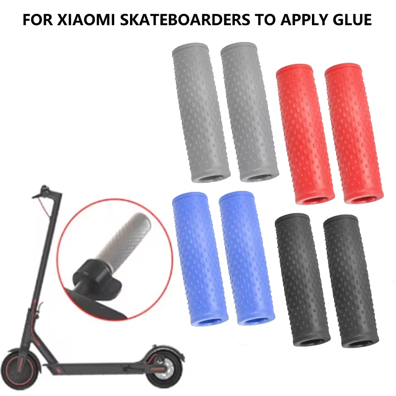 Manchons de poignée de Skateboard pour Scooter électrique Xiaomi Mijia M365, 1 paire de housses de poignée en caoutchouc, pièces de Scooter électrique