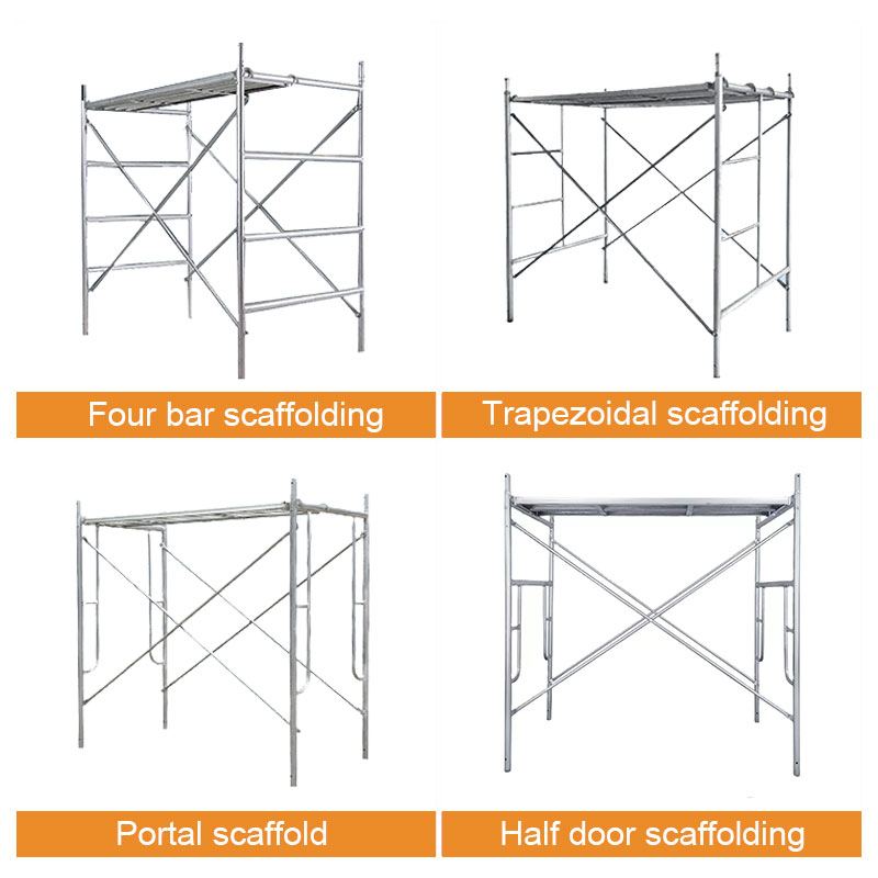 Andamio para caminar de acero personalizable Andamio de acero para sitio de construcción Andamio en forma de H galvanizado resistente