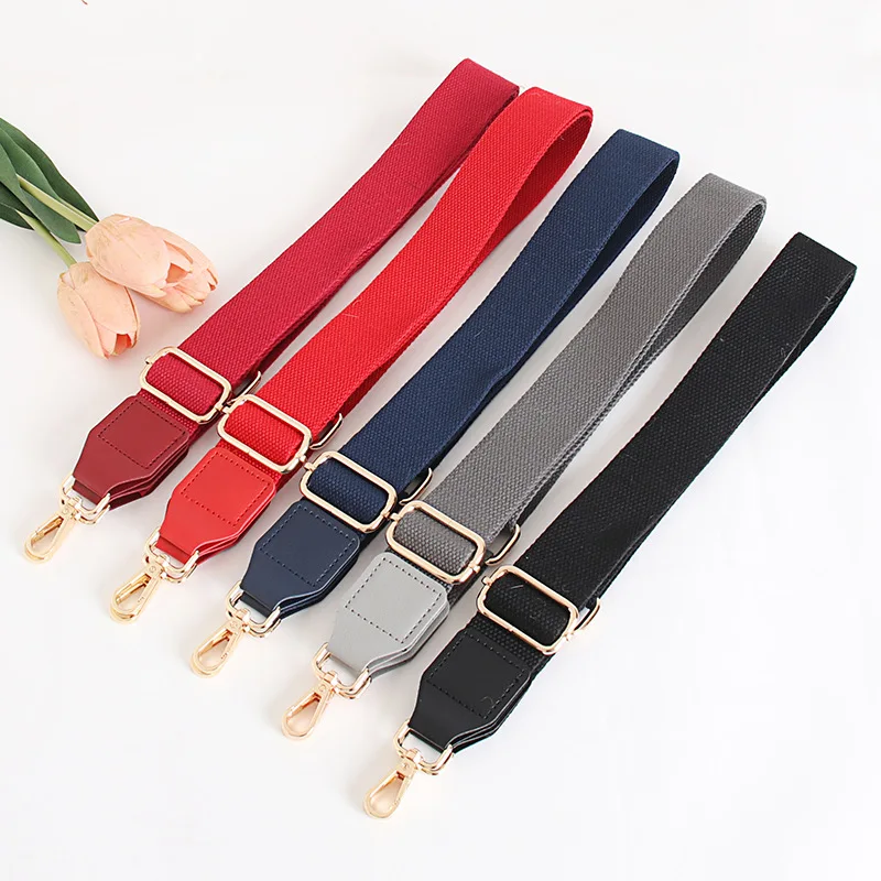 Solid color bag strap canvas women's bag shoulder strap accessories single shoulder diagonal span long shoulder strap