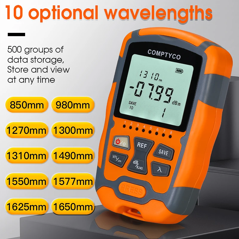 COMPTYCO AUA-M50 미니 OPM 4 in 1 다기능 광 파워 미터 광학 오류 탐지기 네트워크 케이블 테스트 광섬유 테스터
