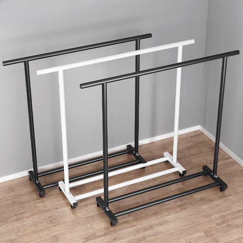 Portable Metal Clothes Hanger for Clothing Store Display Stand Free Standing with Wheel Water Pipe Clothes Drng Ra
