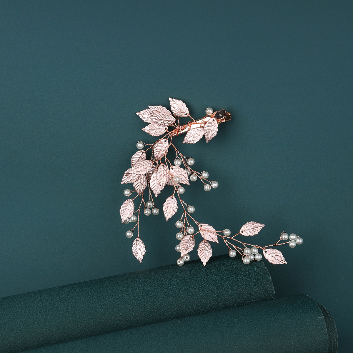 Handgemachte Hochzeit Haarkamm Perle Blume Blatt Braut Haarspange Damen Hochzeit Haarschmuck