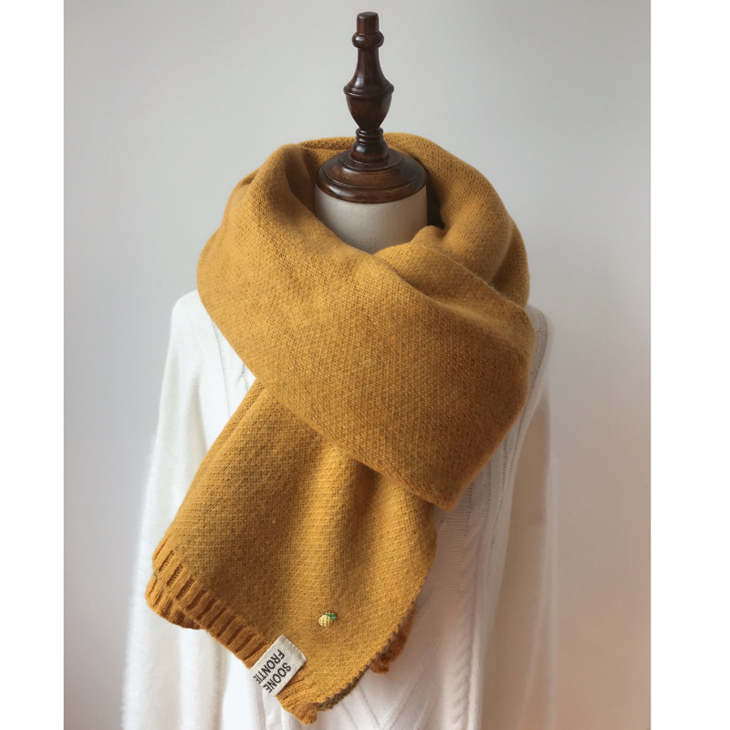 Ananas Schal Weibliche Herbst/Winter Verdickt Kleines Weihrauch Wind Student Koreanische Version Von Gestrickte Instagram Mädchen Wolle Bib