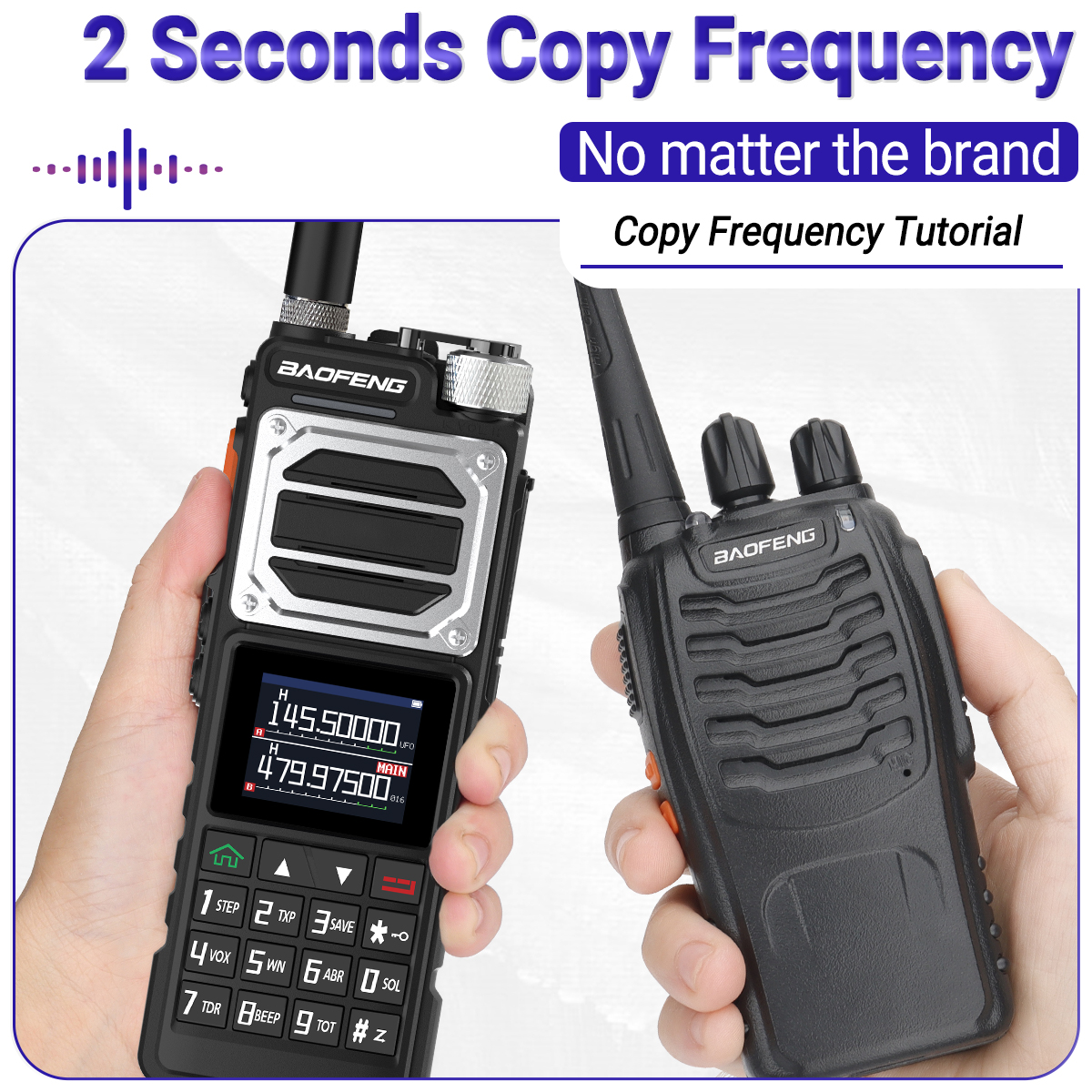 Baofeng 10KM Walperforated Talkie UV-25 10W 999Ch Multi-bande AmPuebFM Radio Freq Copy NoAA Prévisions Météorologiques 2800mAh Batterie USB-C