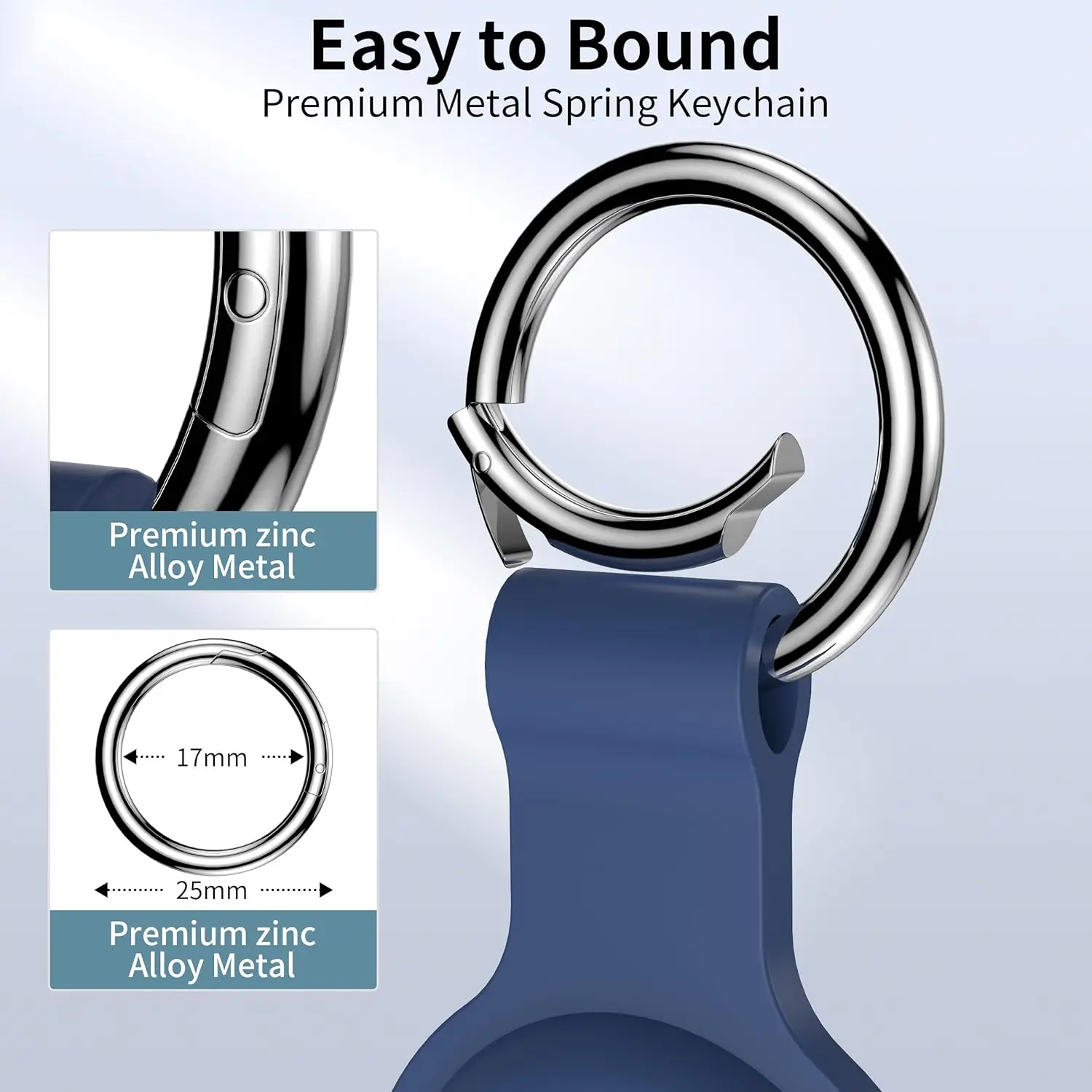 AirTag Case Keychain Silicone AirTags Keyring Case Tag Chain Apple AirTag GPS Commodity Finder For Dog Cat Bag Key Luggage