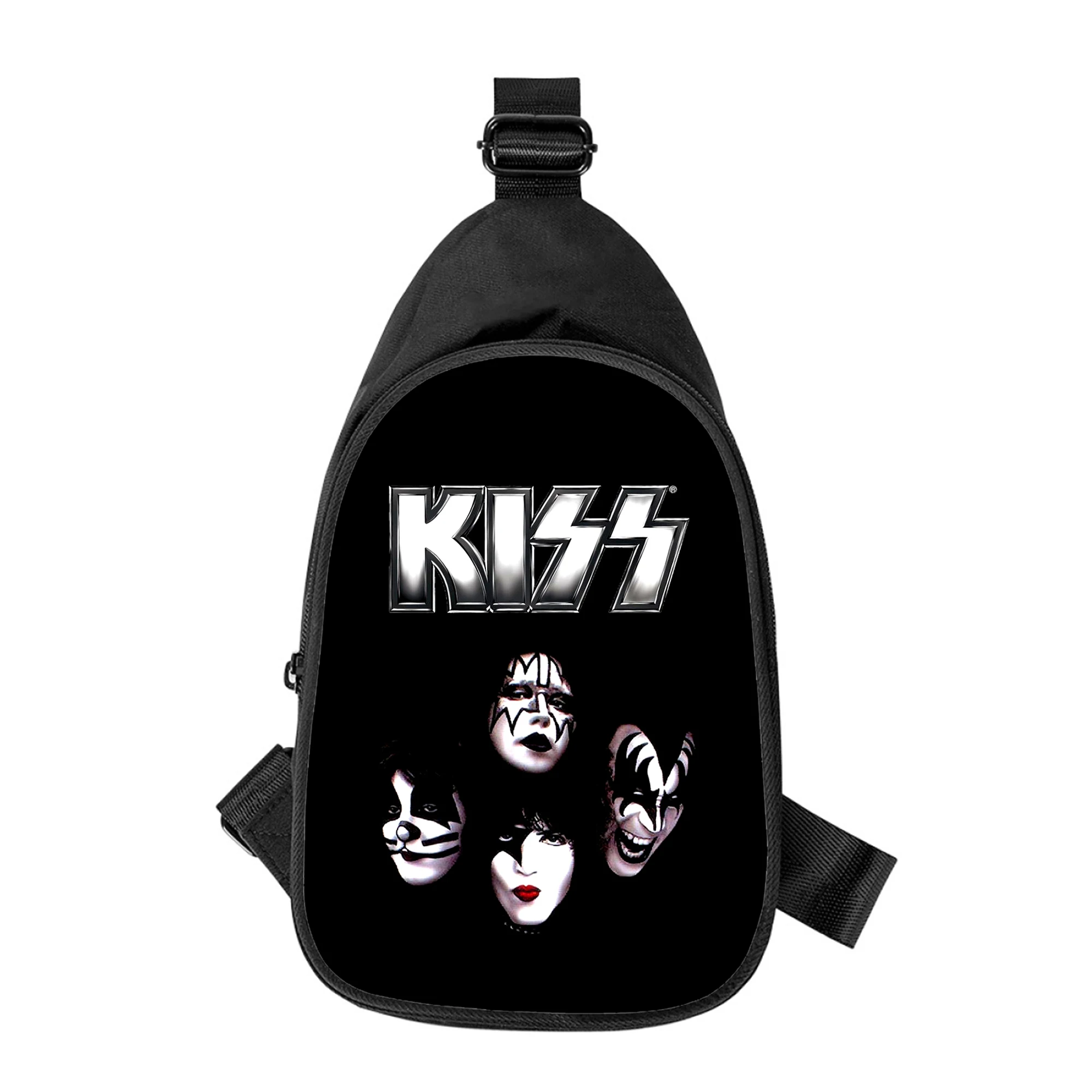 Kuss Band 3D-Druck neue Männer Kreuz Brusttasche diagonal Frauen Umhängetasche Ehemann Schule Hüft tasche männliche Brust packung