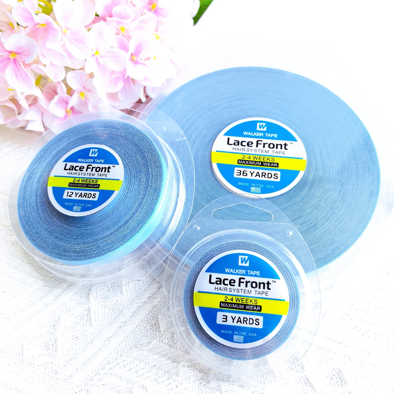 36/12/3 yards Haar Systeem Tape Dubbelzijdig Walker Tape Blauw Kant Voor Pruik Tape Voor toupet Transpiratie Ultra Hold Pruik Tape