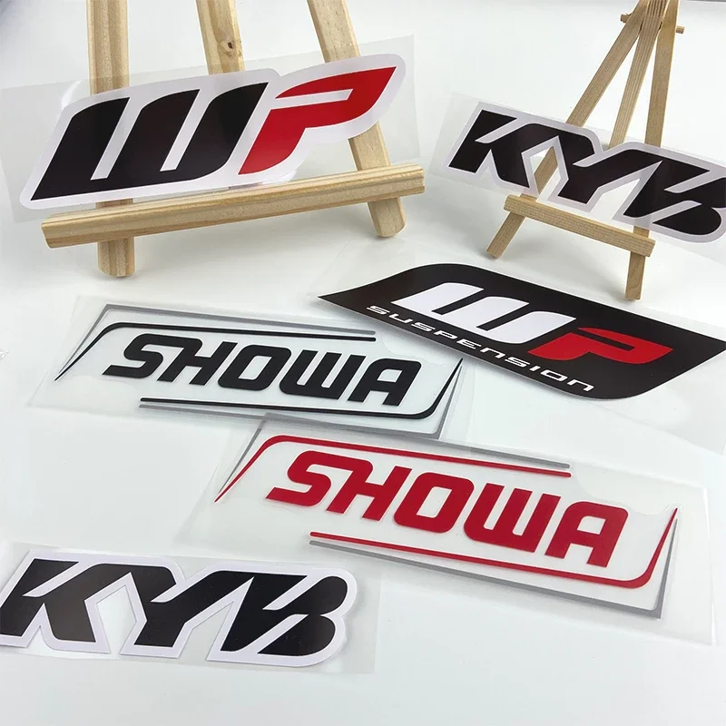 สติ๊กเกอร์ติดโช้ครถมอเตอร์ไซค์ 2 ชิ้น ลายโมโตครอส สำหรับโช้คโชวะ KYB WP ลายโลโก้ไวนิลเท่ห์ ทนทาน