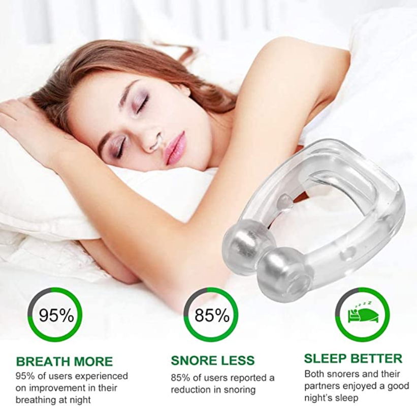Anti Snoring อุปกรณ์ซิลิโคนคลิปจมูกแม่เหล็กถาด Sleeping Aid ปรับปรุง Sleeping Easy Breathe Apnea GUARD Night อุปกรณ์