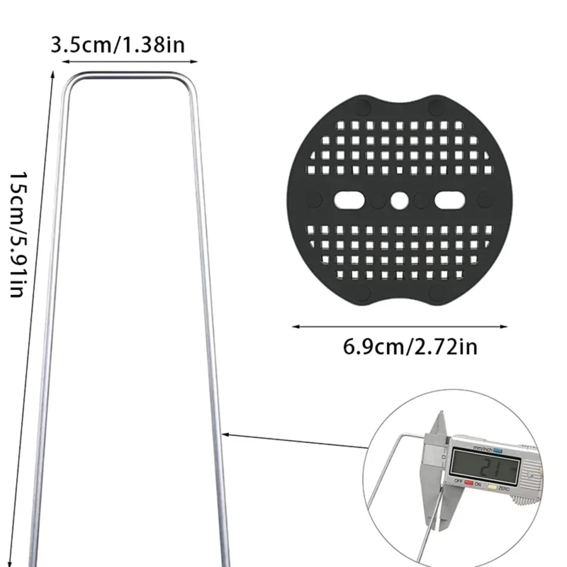 Garden Peg โลหะเงิน U-Shape Garden Staple Garden Ground เล็บฟิล์มหมุดคงที่สวน Fixing เครื่องมือฟิล์ม Peg