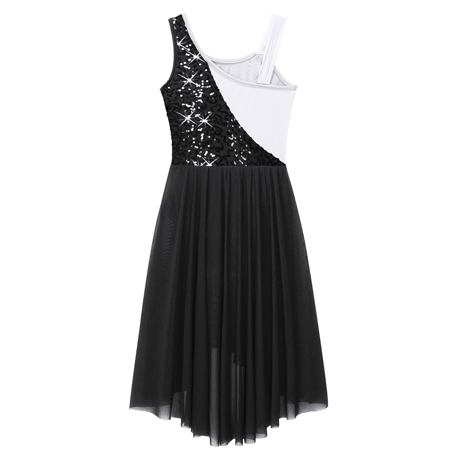 Gymnastik-Ballett-Trikots, zeitgenössisches Tanzkostüm für Kinder und Mädchen, unregelmäßiger Saum, Ballerina-Tutu, Tanzkleidung, lyrisches Tanzkleid