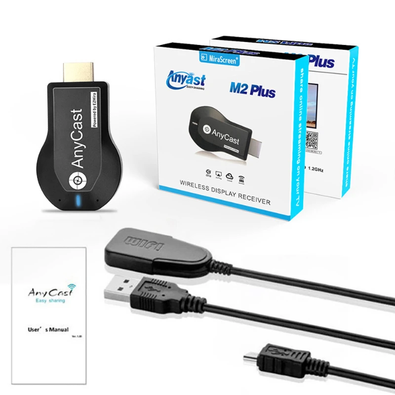 M2 Plus 4K 1080P Wireless WiFi Display TV Dongle Receiver HDMI-compatible TV Stick for DLNA Airplay Miracast for IOS Android