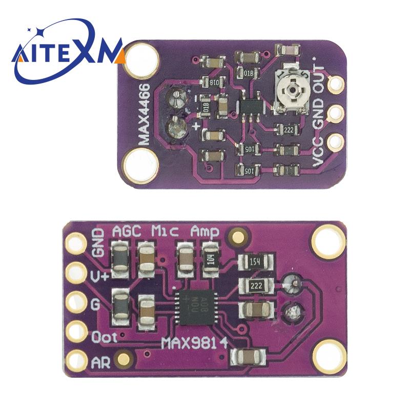 Módulo de Sensor de sonido, Sensor de Control de sonido MAX4466 MAX9814, interruptor de detección de silbato, amplificador de micrófono para Arduino