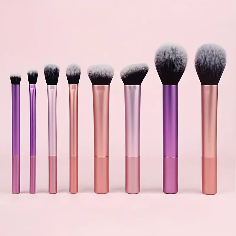 Kit de brochas de maquillaje, 8 Uds., pelo sintético suave, brochas de maquillaje, base, colorete, sombra de ojos, herramientas de maquillaje cosmético