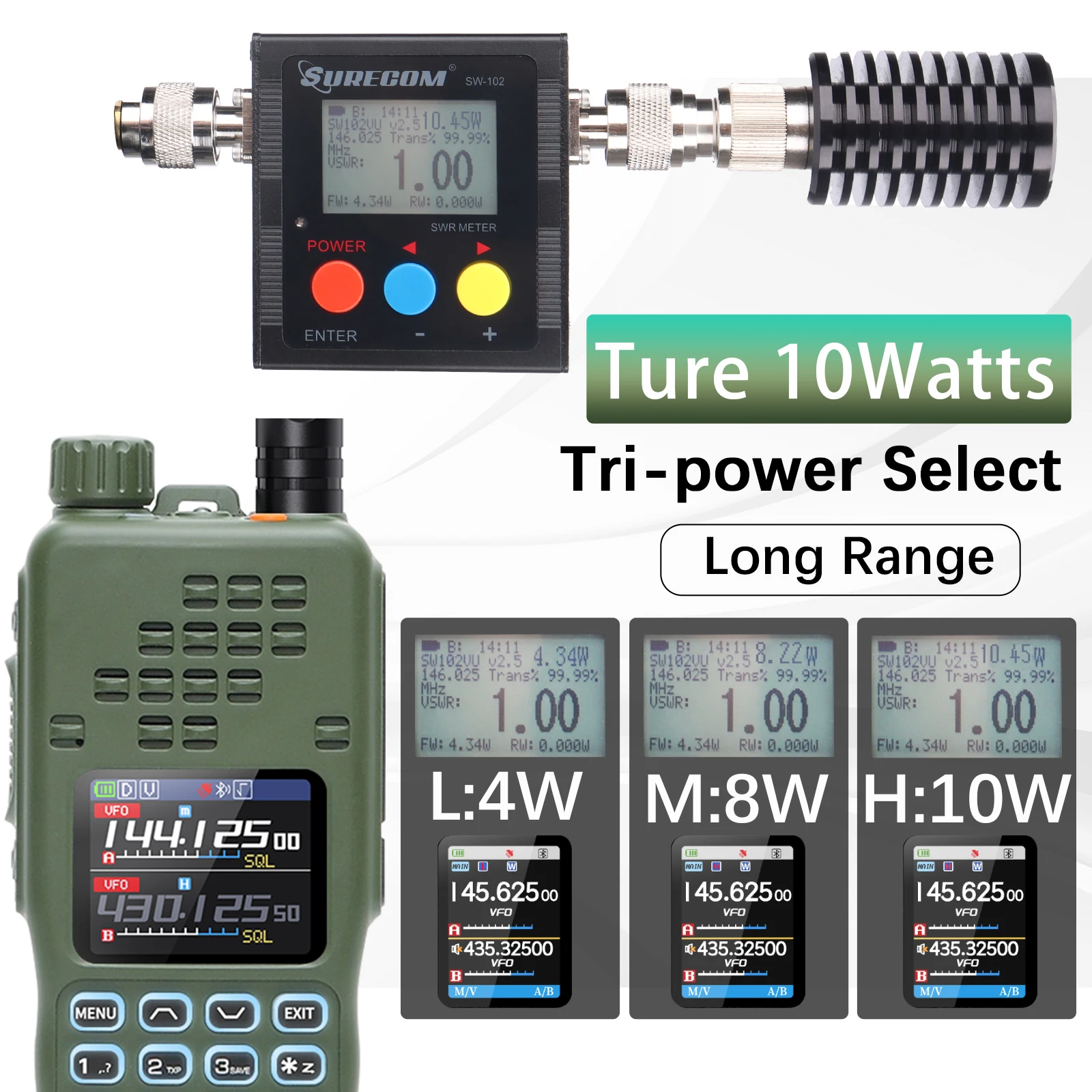 BAOFENG AR-152 プロ GPS トランシーバー長距離 Bluetooth プログラミング 10 ワットマルチバンド 12000mAh 戦術 1000CH 双方向アマチュア無線