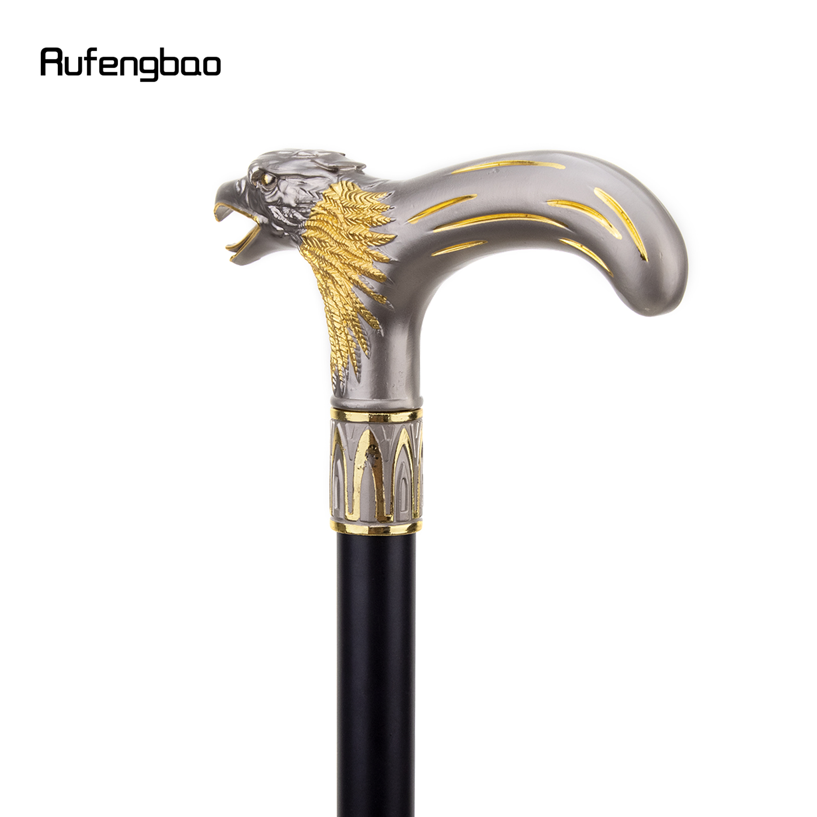 エキゾーストウォーキングスティック,ゴールド,恐竜,イーグル,ホークウォーキングスティック,隠しプレート,自己防衛,ファッション,コスプレスティック,93cm