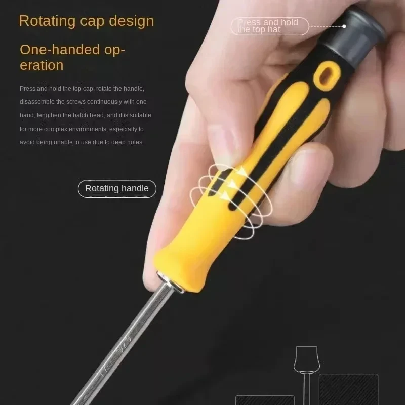 12 in 1 Magnetic Screwdriver Set Cross Flat Bits Multifunction Precision Tool for Home Maintenance