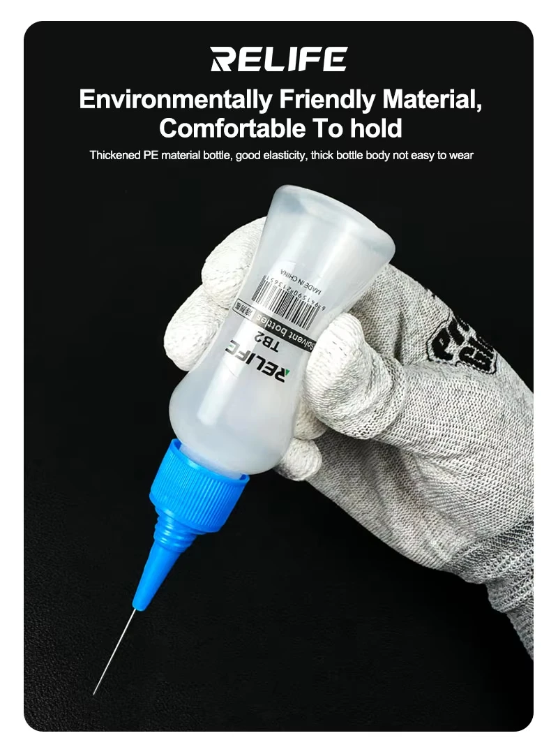 Relife RL-054 RL-TB2 Solder Flux Paste Resin Tools Empty Liquid Plastic Alcohol Bottle Perfume Bottle with Needle Tip Repair