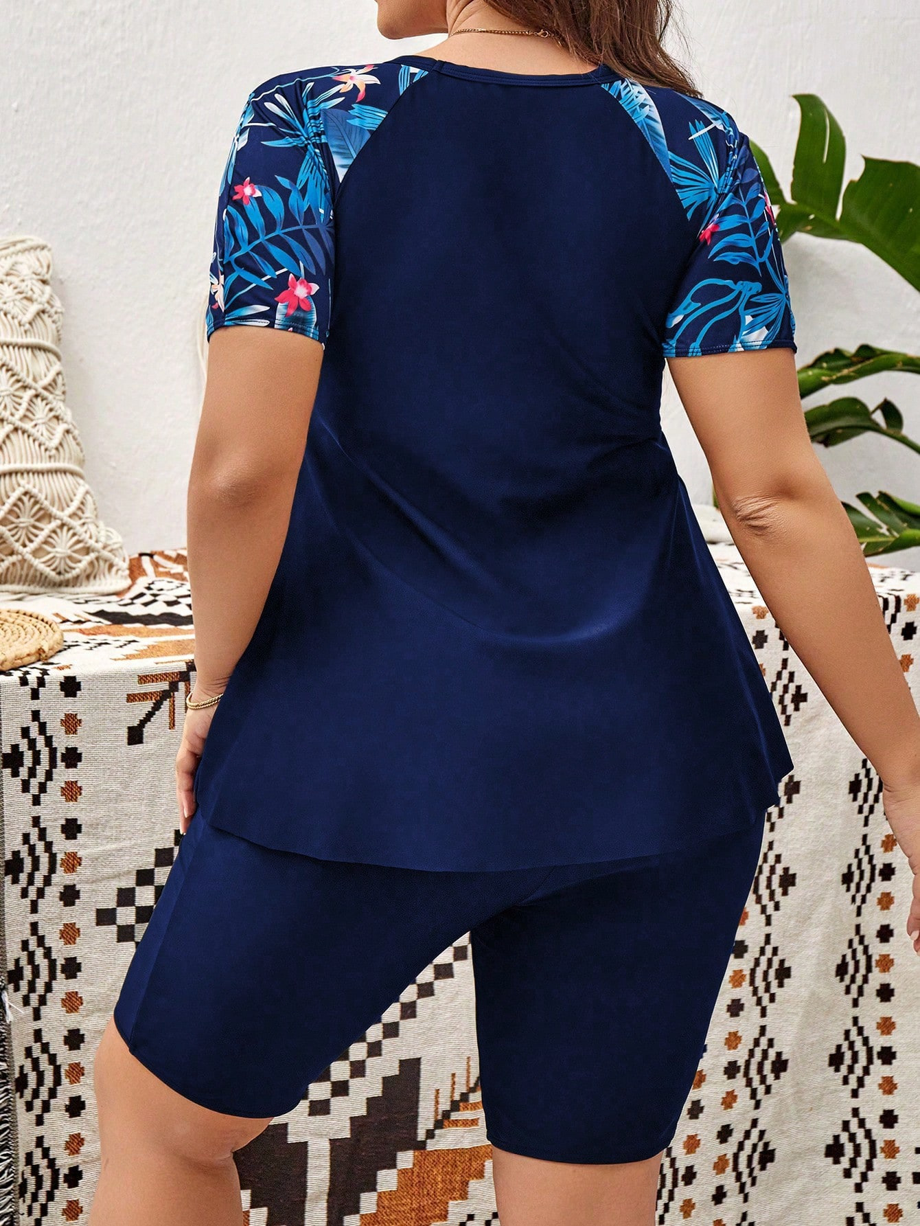 Plus Size Badeanzüge Frau zweiteilige Surf Bade bekleidung Sport Beach wear Badeanzug mit hoher Taille Pool Frauen Badeanzug