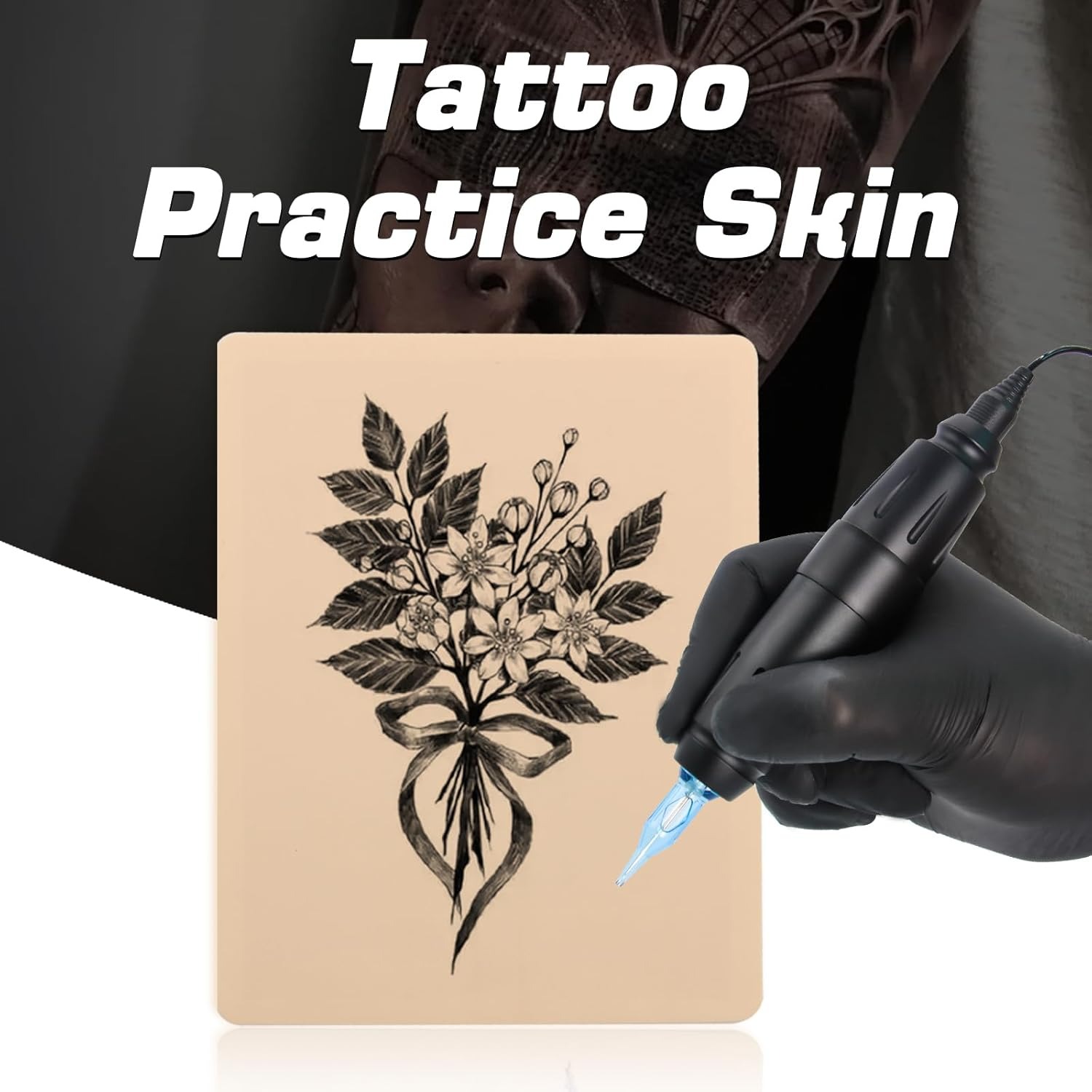 1-100 Uds tatuaje en blanco práctica piel pintura para cejas doble cara cuero sintético tatuaje rosa principiante herramienta de ejercicio de piel falsa