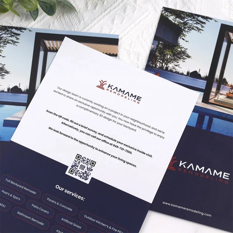 Folleto profesional personalizado, servicio de impresión, precio bajo, empresa