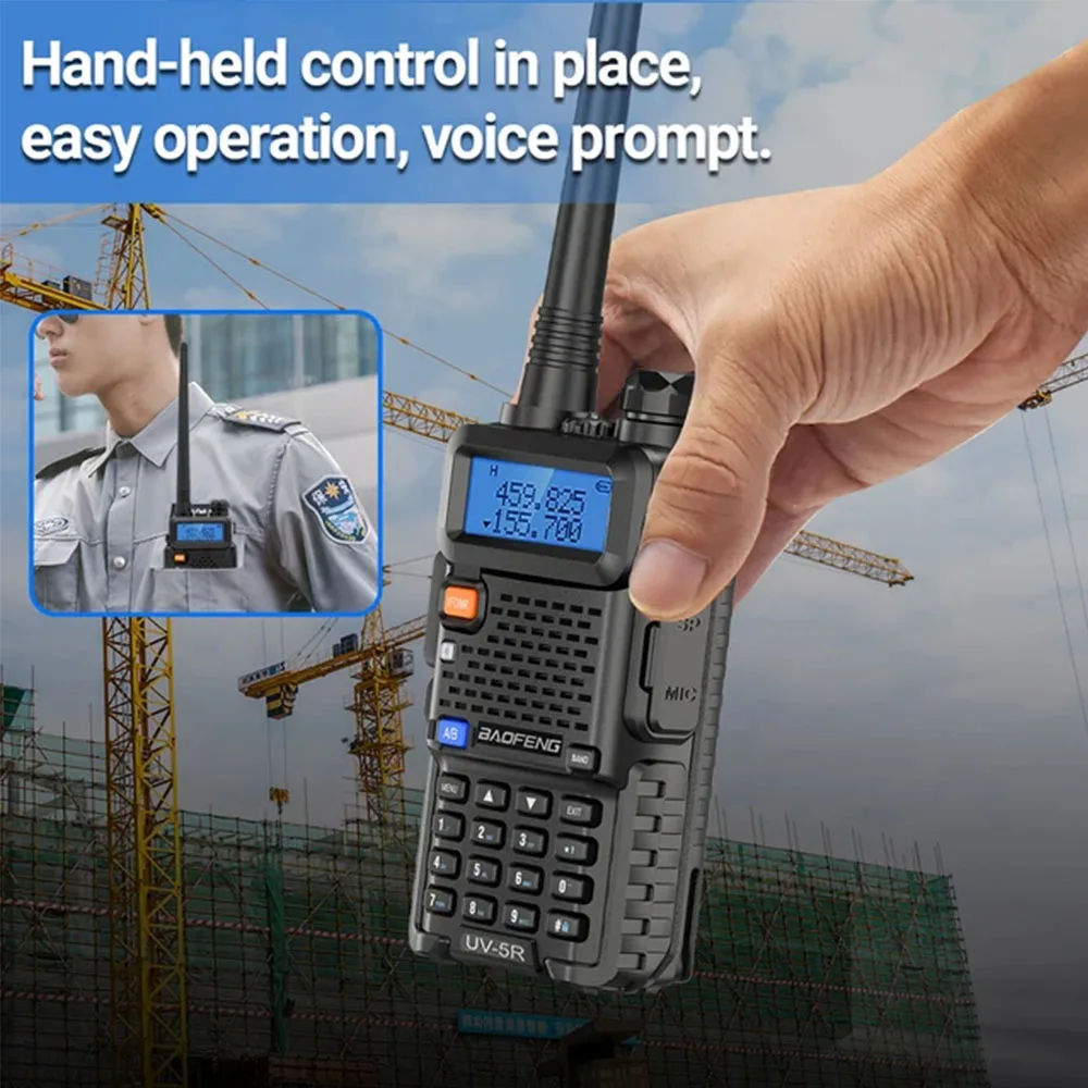 BAOFENG UV-5R True 8W High Power Dual Band Two Way Radio Long Range Handheld Portable Walkies Talkies For Hunting
