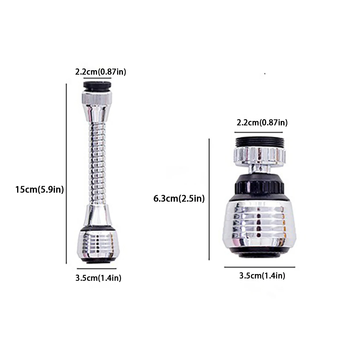 Acessórios para torneira de cozinha ABS Extensor de torneira Modo duplo (chuveiro/bolha) 360 °   adaptador de torneira giratório à prova de respingos
