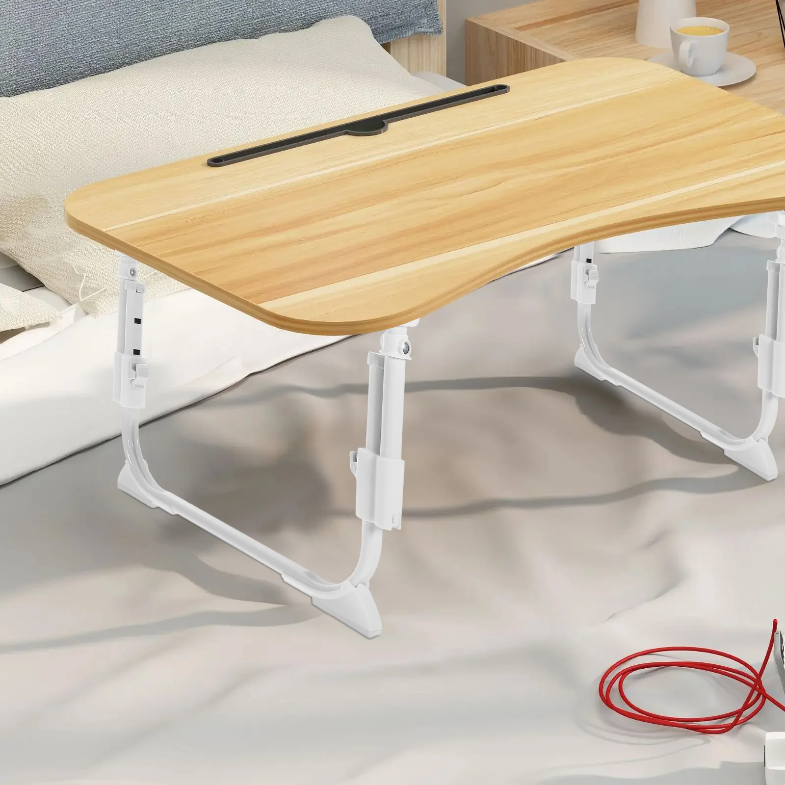 Adjustable Height U Shaped Desk Legs Replacement Bed Table Legs Self Locking Folding Furniture Parts Sturdy Metal Supports