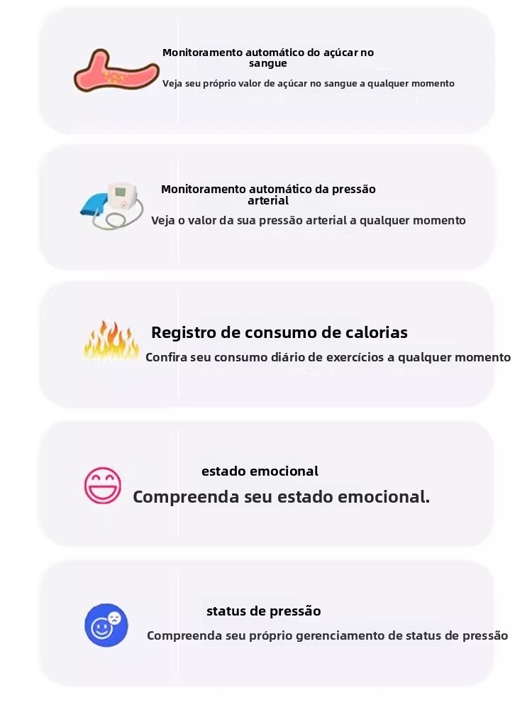 Novo Anel igente Multifuncional de Saúde com IA, Monitoramento Não Invasivo de Açúcar no Sangue, Prão Arterial, Sono ...