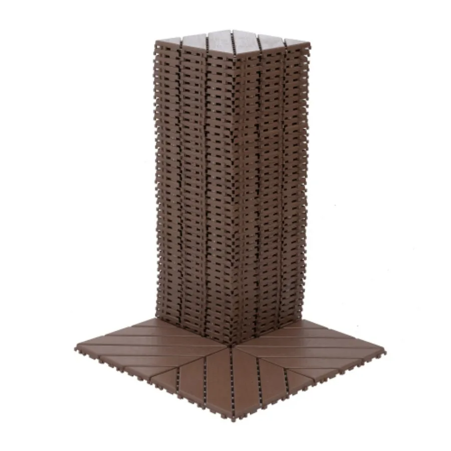 Plastic Interlocking Deck Tiles,44 Pack Patio Deck Tiles,12"x12" Square Waterproof Outdoor All Weather Use, Patio Decking Tiles
