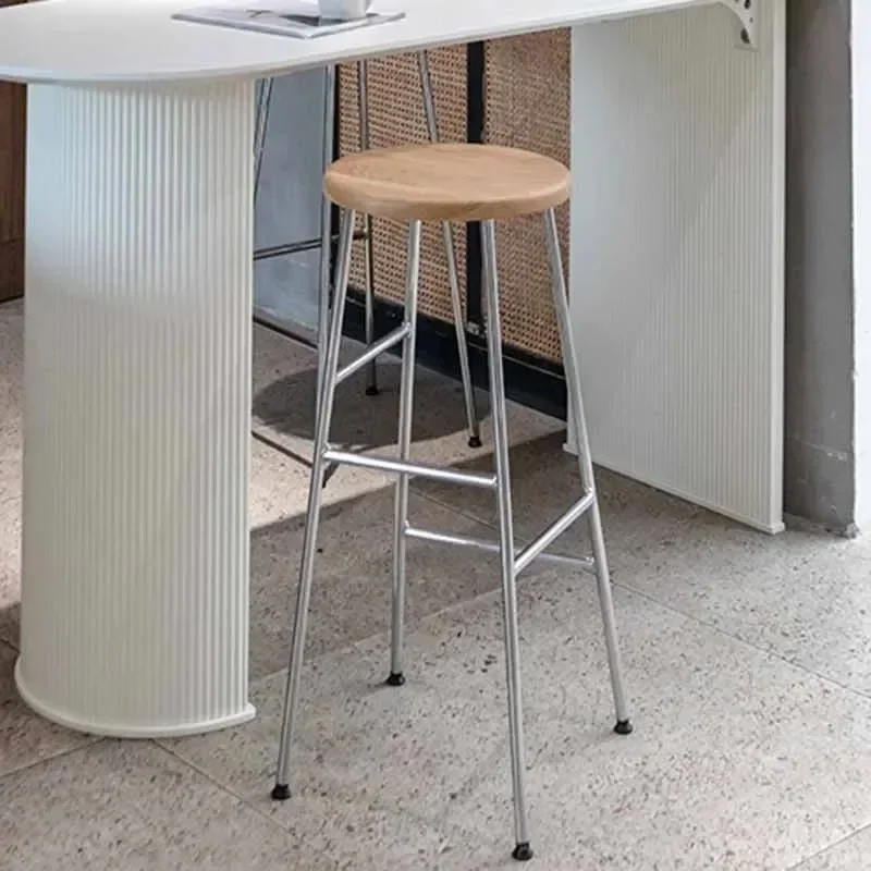 Sandalyesi-ミニマリストの木製バーチェア,金属製ダイニングチェア,屋外ゲーム,キャンプ,家庭用家具