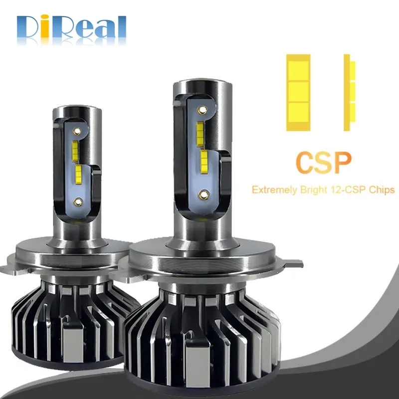 Carro led h7 farol csp 100w h4 led h1 canbus h3 h8 h9 h11 9005 9006 9012 3000k 4500k 6500k 8000k carro farol lâmpadas led