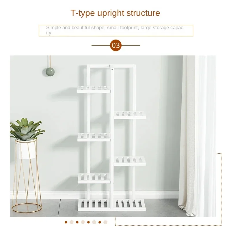 竹の花の棚,垂直ディスプレイ,屋内と屋外の植物スタンド,庭のコーナー棚,はしご植物,6ポット,7ポット