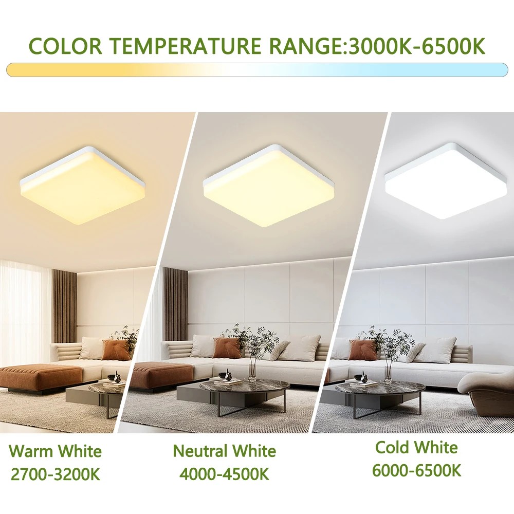 ไฟ LED เพดาน LED สําหรับ Yoom 24W 36W 48W เย็นสีขาวธรรมชาติ LED สแควร์ติดตั้งโคมไฟเพดานสําหรับห้องนั่งเล่น Yoom แสง