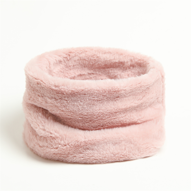ฤดูหนาวแหวนผ้าพันคอ Solid Plush หนาแคชเมียร์กีฬากลางแจ้งผู้ชายผู้หญิง Full Face Mask Muffler เด็ก Neckerchief