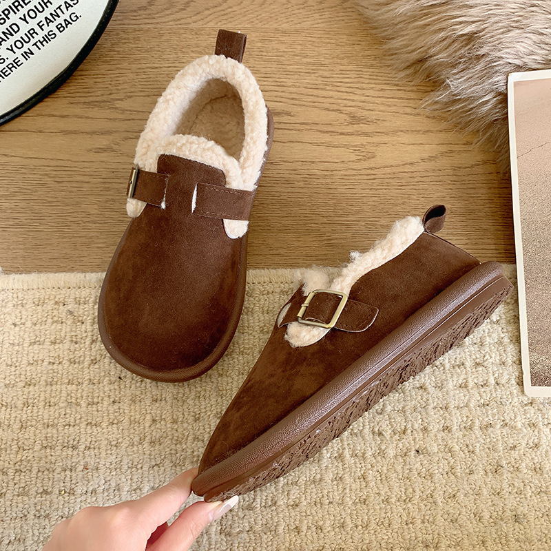 Herbst Winter Frauen Schuhe Casual Flache Schuhe Frauen Mokassins Weiche Slipper Mode Komfort Warme Plüsch Slip auf Weibliche Baumwolle Schuhe