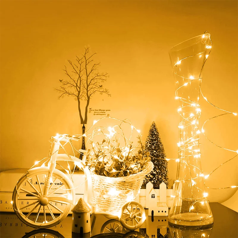 พลังงานแสงอาทิตย์ไฟ LED Fairy String กันน้ํากลางแจ้ง 7 m/12 m/22 m/32 m 8 โหมด Street Garland สําหรับงานแต่งงานตกแต่งคริสต์มาส