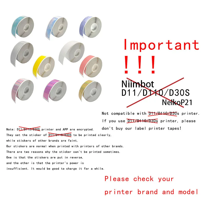 P15 Label Printer Sticker 12*40mm Label Tape Thermal Printer Paper 160pcs/roll Compatible D30  P12 P11 Label