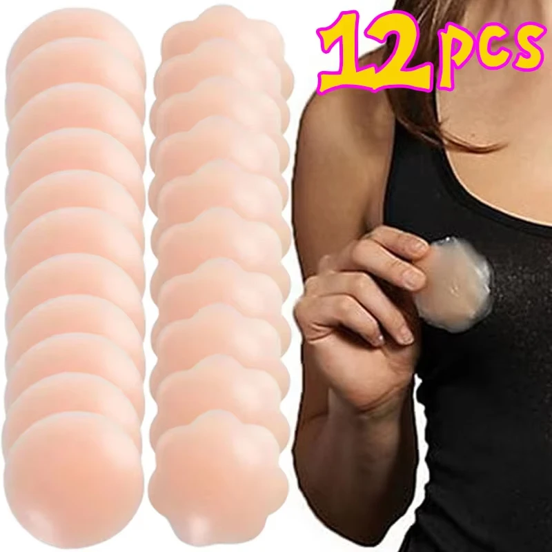 Nueva cubierta de silicona reutilizable para pezones para mujer, pegatina para sujetador, sujetador sin tirantes con pétalos de pecho, almohadillas invisibles para senos, empanadas para el pecho, ropa íntima