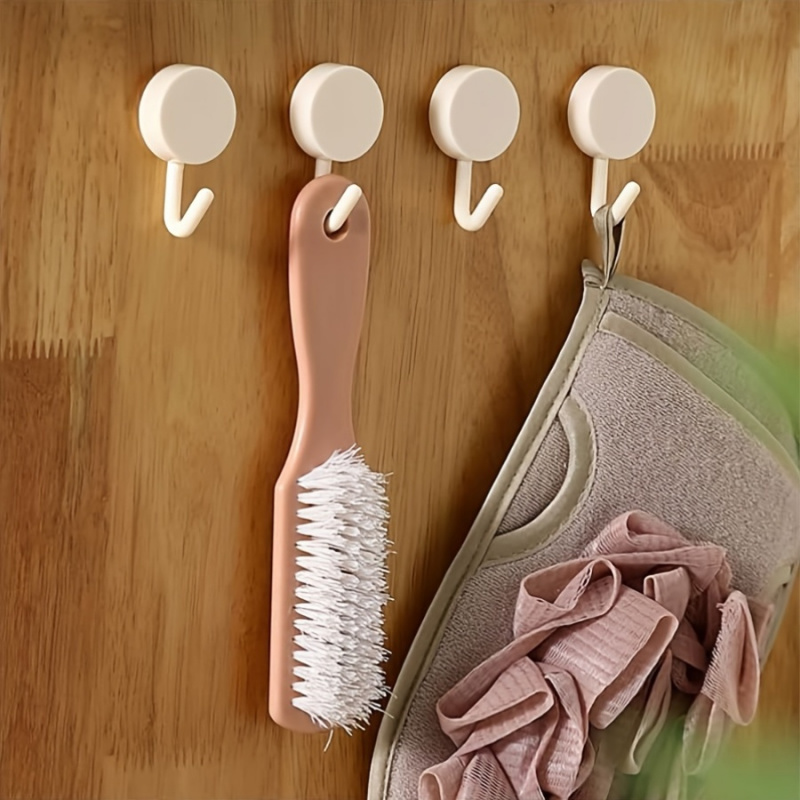 5/10PCS Self Adhesive Wall Hook Strong โดยไม่ต้องเจาะ Coat กระเป๋าห้องน้ําห้องครัวผ้าเช็ดตัวแขวน Hooks Home Storage อุปกรณ์เสริม