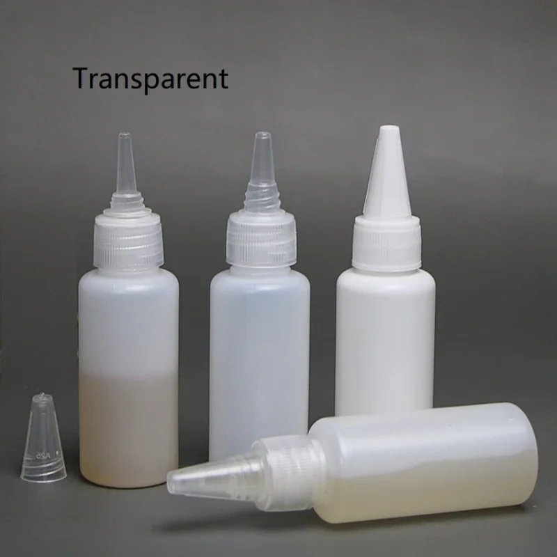 10 Chiếc 30-100Ml Nhựa Rỗng Keo Chai Chất Liệu PE Với Ốc Vít Nắp Bóp Chất Lỏng Thả Chai mực Dầu Sắc Tố Bình Chứa