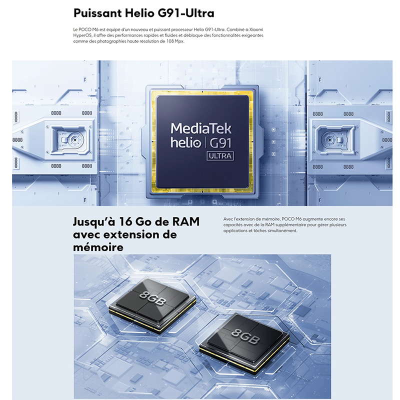 POCO M6 Smart Phones,NFC,Helio G91-Ultra,108 MP Camera,33W Charging,5030mAh,90Hz,Global Version