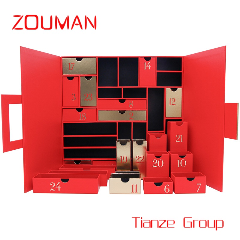 200 pieces 2025 Custom , Modern Design Paper Box New Advent Calendar Gift Advent Calendar Present Packaging Box