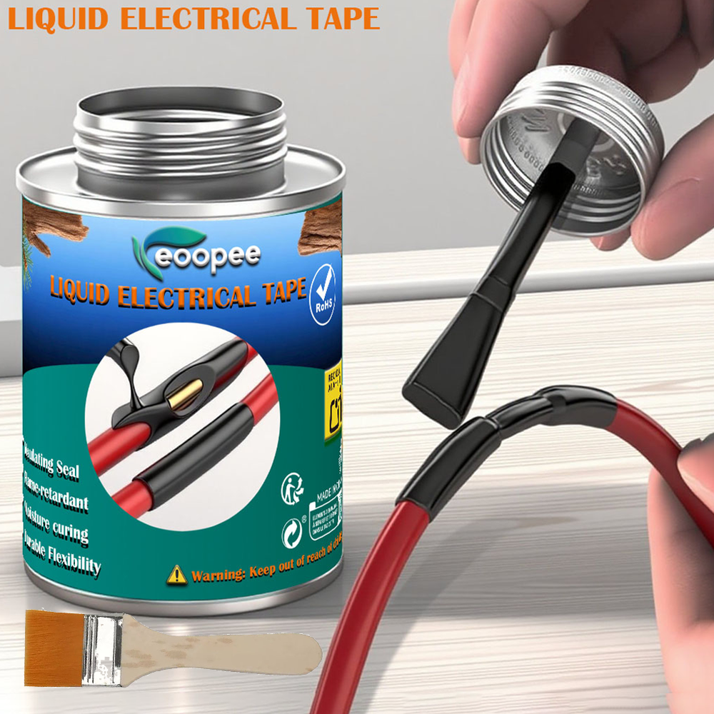 Liquid Waterproof Electrical Tape Epoxy Resin Black Glue Quick Drying Sealant For Wires And Cables Home Use Fix Line Glue