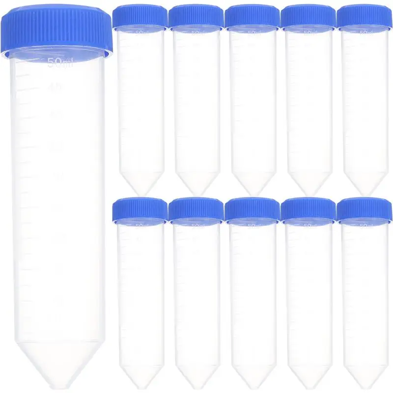 50/25PCS Conical Centrifuge หลอดสกรู Cap ชี้หัวหลอดทดสอบ Polypropylene Centrifuge หลอดตัวอย่าง Vial ขวด 50ml