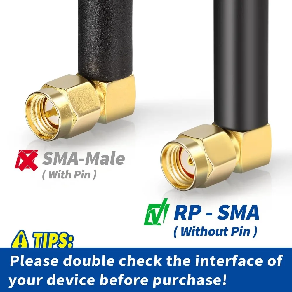 Mini antenna WiFi dual band 2.4GHz 5GHz 5.8GHz MIMO RP SMA maschio per FPV Bluetooth adattatore USB computer scheda PCIe router fotocamera