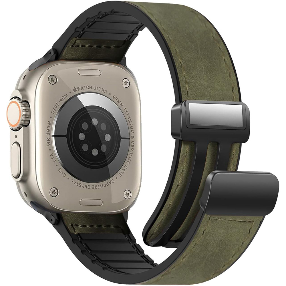 Apple Watch用の本革シリコンストラップ,Apple Watch用の純正レザーストラップ45mm 44mm 40mm 42mm 41mm,ウルトラ49mm,iwatchシリーズ9,8,7,6,5se